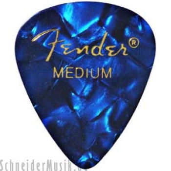 Fender 351 Premium Celluloid Picks (12-Pack) - Blue Moto medium